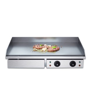 Commercial stainless steel bbq grill full flat electric griddle
