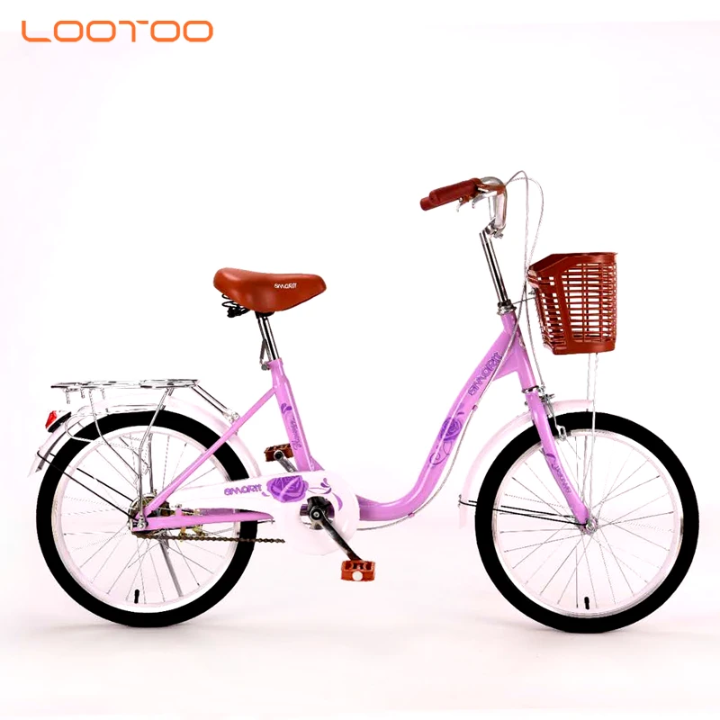 cool fat tire 24 26 28 inch folding hybrid vintage city bike with basket for girls women&#x27;s lady