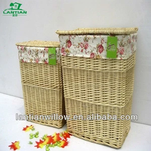 Cotton laundry basket liner/wicker storage basket