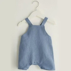 Cotton Linen Fabric Baby Romper Suspender Overalls Kids Clothes Boys Jumpsuit Baby Clothing