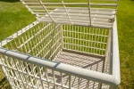 Covered Plastic Animal Cage,  Plastic Dog Crate Cage With Wheel