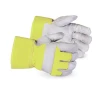 Cow split Leather Safety Gloves / Yellow Rigger Gloves / 707 Canadian Working Gloves