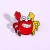 Import Creative cute red crab Brooch lapel pin Badge for kids and students,cartoon animal cartoon soft enamel shirt corsage accessories from China