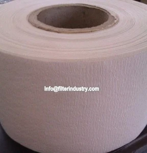 Crepe filter paper for fuel filters