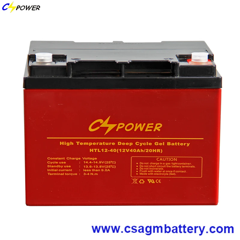 CSPOWER SMF Deep-cycle Gel Battery for Solar-golf Cart/ev-sweeper Trojan Quality 12V40AH Free 12V Sealed 3 Years,3 Years 40ah