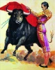 Custom canvas Hand Painted Bullfighting Oil painting Wall Art Deor Painting On Canvas for Wall decor