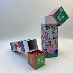 Custom Corrugated Carton Paper Rectangle Gift Display Cosmetic Folding Chocolate Color Box