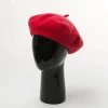 Custom Embroidery Red Kiss Wool Beret