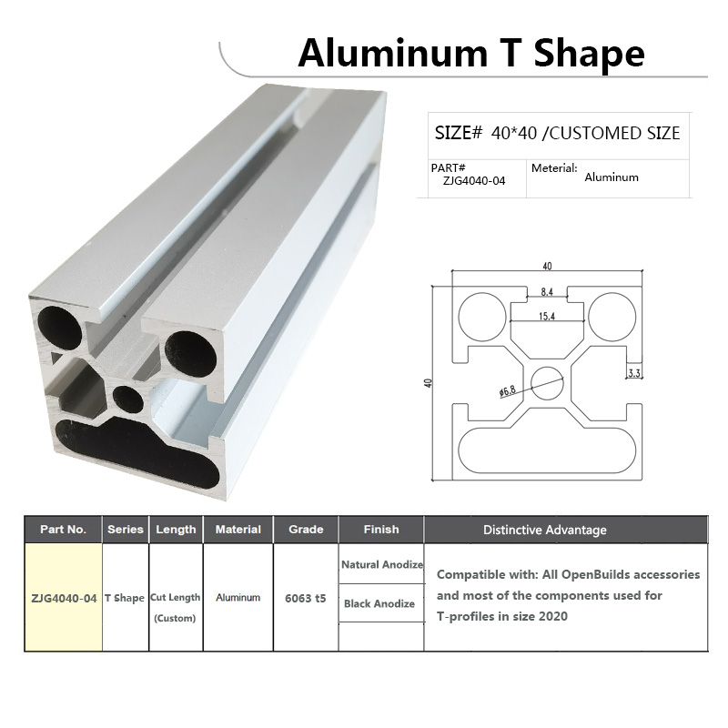 Buy Custom Extrusion 6063 T5 Aluminum Profile V Slot 40 Series For 3d ...