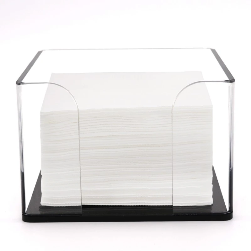 Custom factory price Clear square acrylic napkin holder tissue box