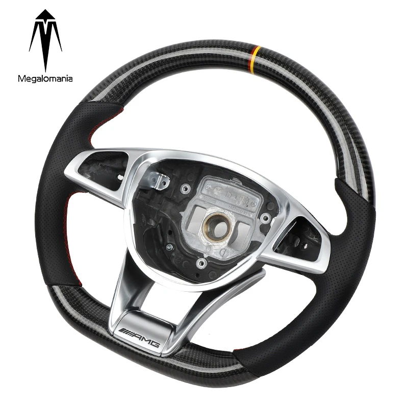 Custom Forged carbon fiber steering wheel for w205 C260 C300 amg led steering wheel