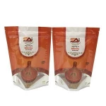 Custom logo food grade plastic food packaging bag with window for chilli powder
