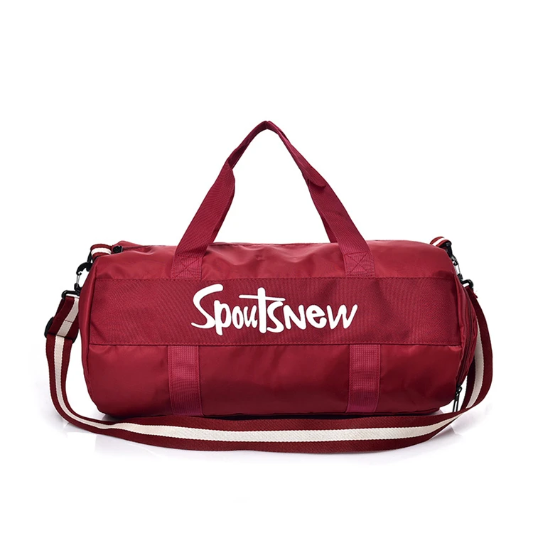 custom logo waterproof nylon basketball Sports Travel Duffel Gym Bag With Shoulder Strap