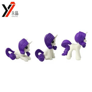 (Custom Made) Cartoon Animals Rarity Rubber Toy Miniature Horses For Sale