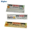 custom OEM design Ultra thin light weight slow burn unbleached virgin rolling paper for smoking