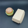 Custom oilproof brown kraft big burger cardboard box for hamburger