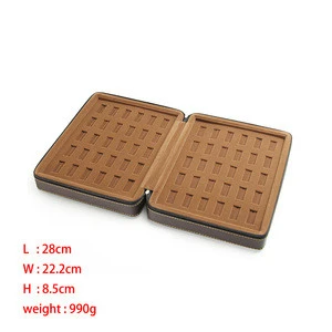 Custom Portable Travel Jewelry Packaging Box PU Leather Jewelry Organizer for Earrings Ring Necklaces Jewelry Display