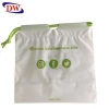 custom printed small apple quality plastic drawstring bag with cotton pull rope