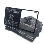 Custom Printer Printing Clear Plastic PVC Black Business VIP Card With Barcode