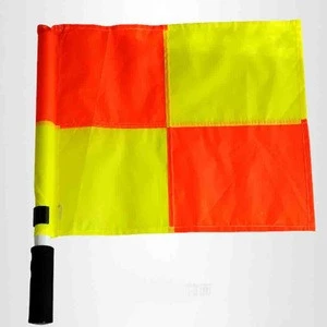 Custom sports flags soccer hand held refree flag Regulation Flags
