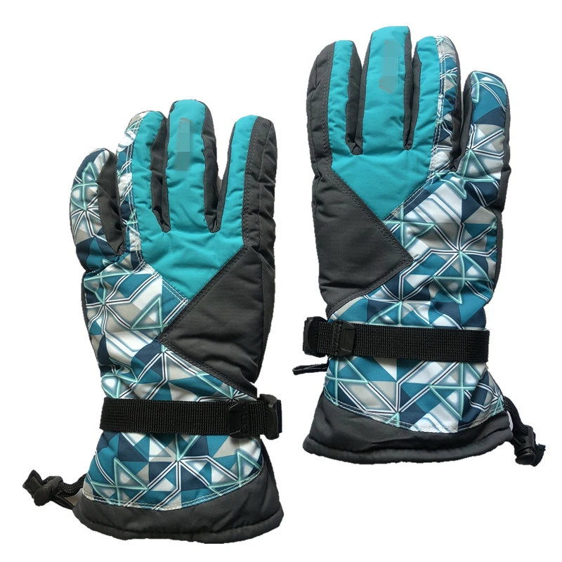 custom Touch screen heated liners windproof anti-slip warm women racing snowboard ski gloves