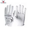Customized logo high quality left or right hand cabretta leather golf gloves