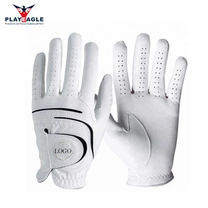 Customized logo high quality left or right hand cabretta leather golf gloves