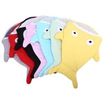 Cute Cartoon Shark Babies Sleep Bag Thick Winter Infant Blanket Warm Swaddle