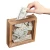 Import Dark Vintage Wood Wooden Vacation Fund Shadow Box Money Coin Bank For Travel Adventure Honeymoon from China