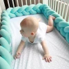 Decorative Braided Crib Bumper Knot Cushion Baby Bolster Knot Pillow For Crib Bedding Bumper