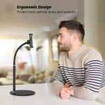 Desk phone stand compatible with mobile phone and tablet