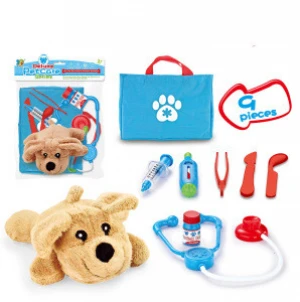 DF petcare doctor set pretend play toys plush pet kids toys educational set toys gift pet vet supplier medical best selling new