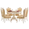 dining room furniture luxury marble round wooden dining table with chairs set