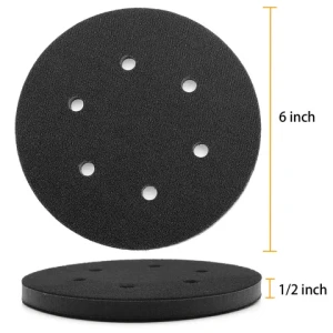 Direct Selling Hook & Loop Discs Abrasive Pad 150mm 6 Inch 6 Holes Interface Pad