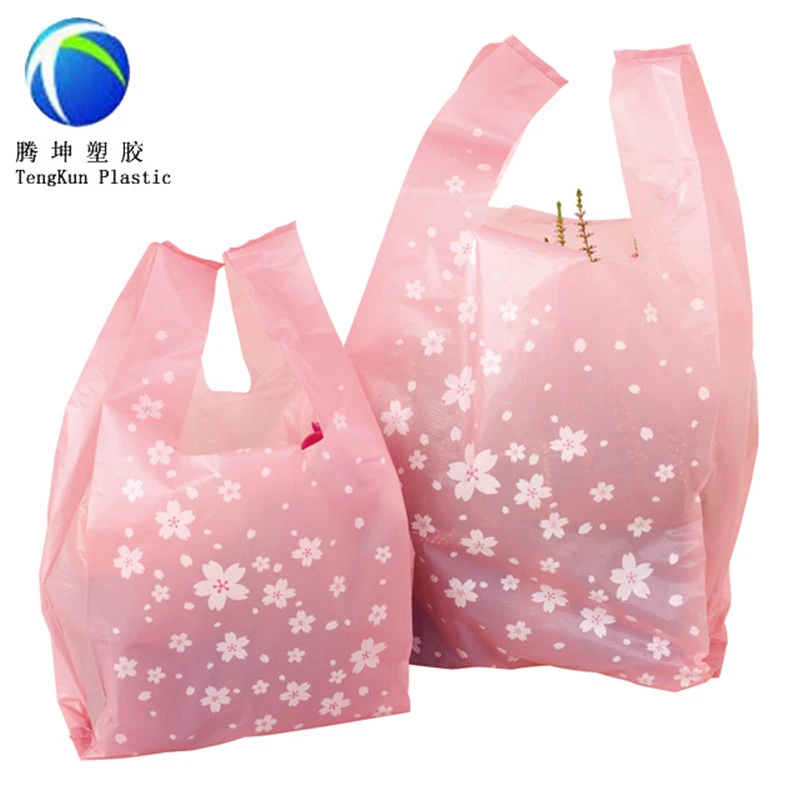 Disposal T Shirt Bag with Fresh Vegetables Packaging Plastic Bag on Roll