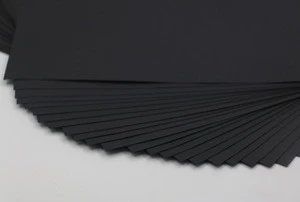 Dong Guan Manufacturer Notebook Used C2S Black Cardboard Packaging Recycle 3mm Thick Black Paperboard Wholesale