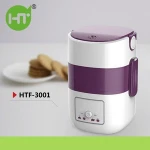 Double Layers hot sellers Factory supply small smart control stainless steel inner pot portable electric lunch box rice cookers
