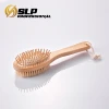 Double Side Massage Bristle short Wooden Handle Bath Brush Spa Shower Body Cleaning Scrubber