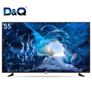 DQ TV-Hot sale real 4K UHD 55 inch led tv smart television with android&amp;wifi tempered glass tv smart