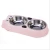 Import Dual Stainless Steel Pet Cat Dog Feeding Bowl Food Water Holder Feeder Dish Double Bowls Anti Slip Pad Puppy Kitty Plate from China