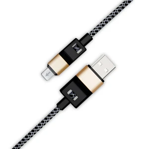 durable quality mobile phone use nylon braided fish net metal case 1M 2M 3M usb data sync charging cable
