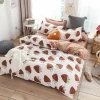 duvet quilt cover home textile custom luxury new year king size 100% cotton warm color comforter sheet bedding set