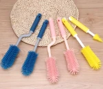 Eco-friendly silicone cleaning brushes Bottle Brush Cleaner Set For Baby Milk Bottle 360 Degrees Nipple Brushes