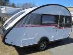 Ecocampor Best Tiny Off Road Aluminium Composite Panel Teardrop Caravan Trailer with  Bathroom