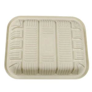 EcoNewLeaf 9.5 inch custom food trays biodegradable disposable food grade plastic meat trays