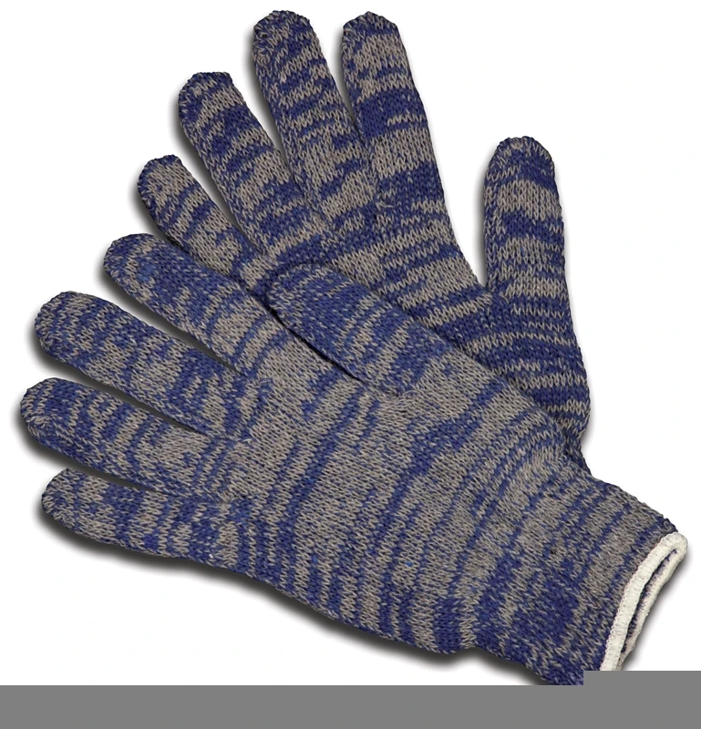 Economy Multi-Colored Cotton/Polyester Knitted Hand Gloves