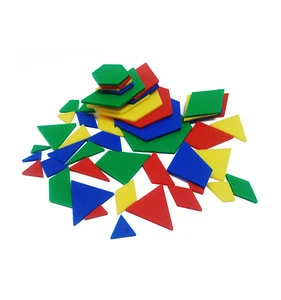 Educational blocks Geometry Aids multi-lateral Fraction shapes Teaching mathematics plastic math tiles