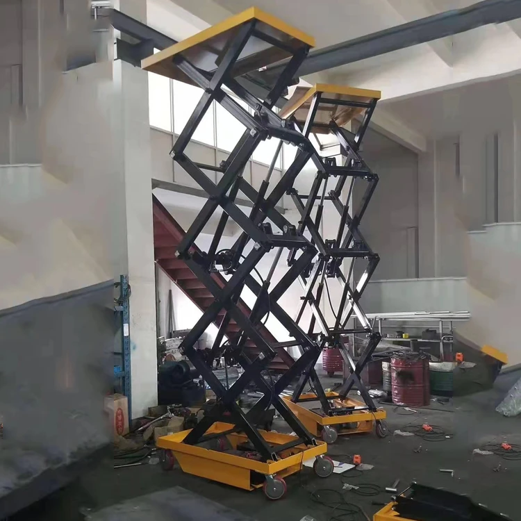 Electric hydraulic scissor self propelled mobile aerial work platform lift