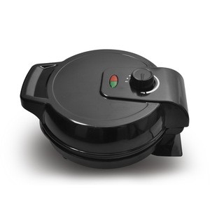 Electric round waffle maker with adjustable temperature control