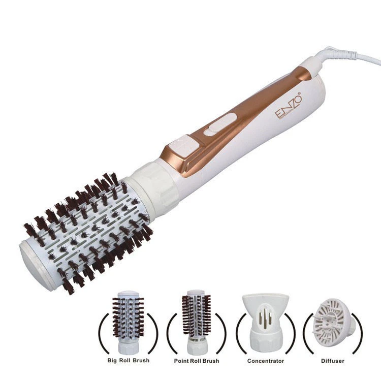 ENZO Salon 4 in 1 360 automatic rotating ceramic hot air wind comb professional hair dryer rotary brush